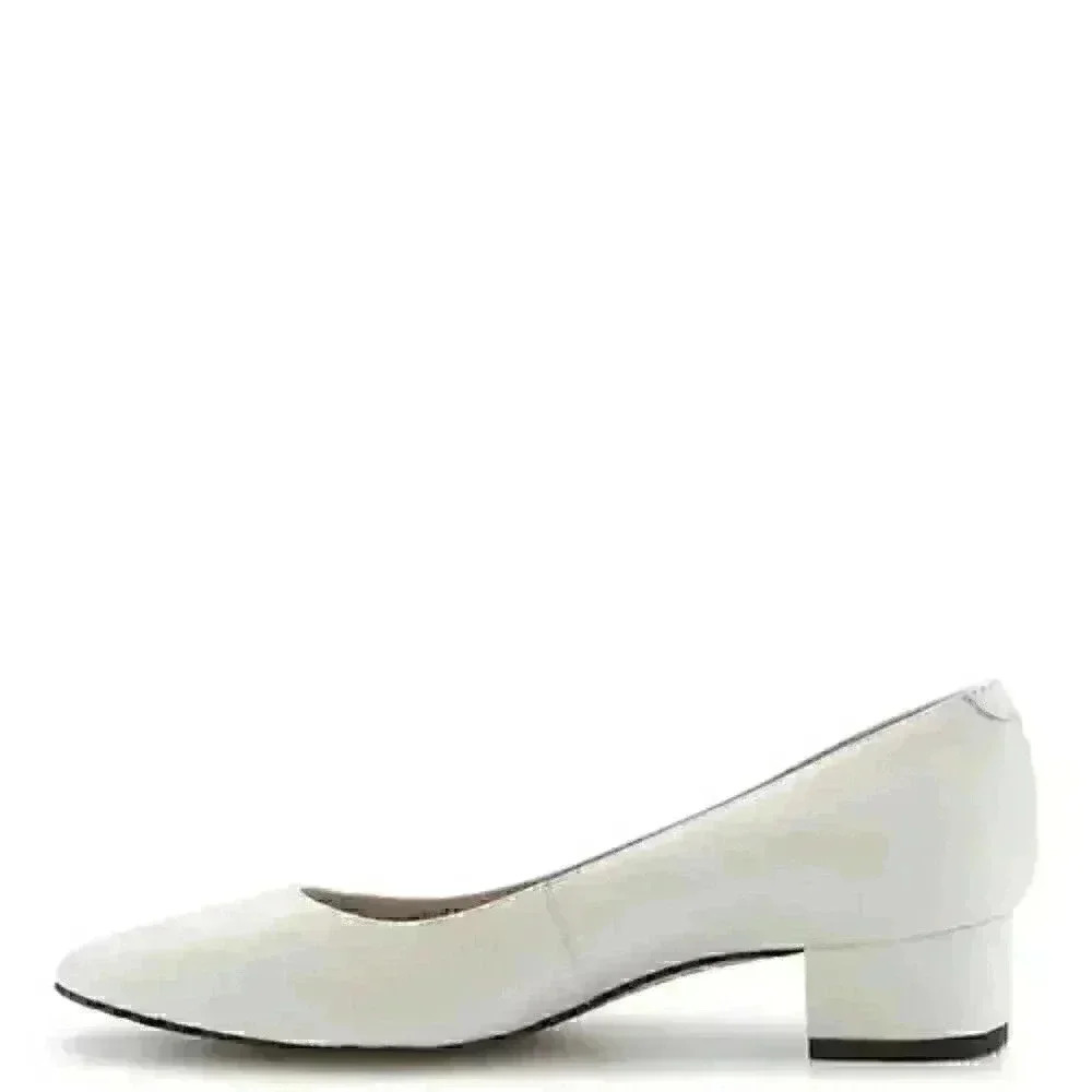 Walking Cradles Heidi White Leather pump Size 9.5 Wide Save $65.00 - Picture 9 of 11